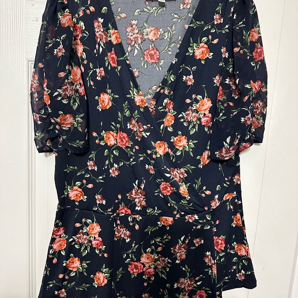 PerSeption Concept Navy Floral Shirt
